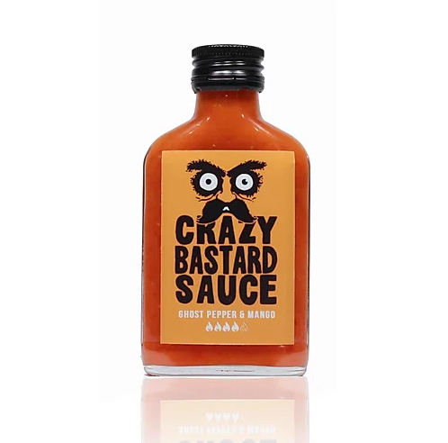Hot Sauce : Crazy Bastard Ghost Pepper & Mango 100ml / Heat level 9 - C...